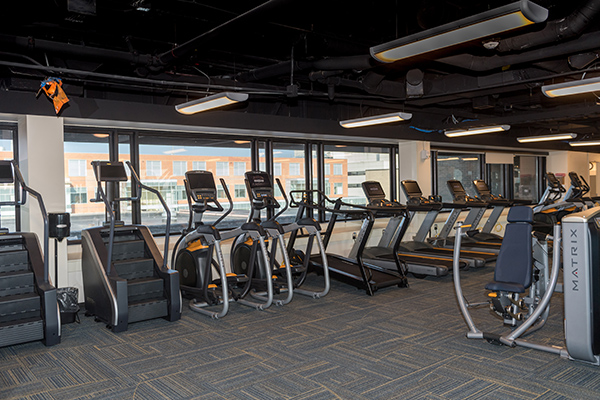 Exercise machines at the U-H South Wellness Center