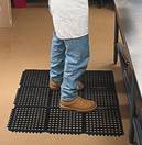 Stand on anti-fatigue mat