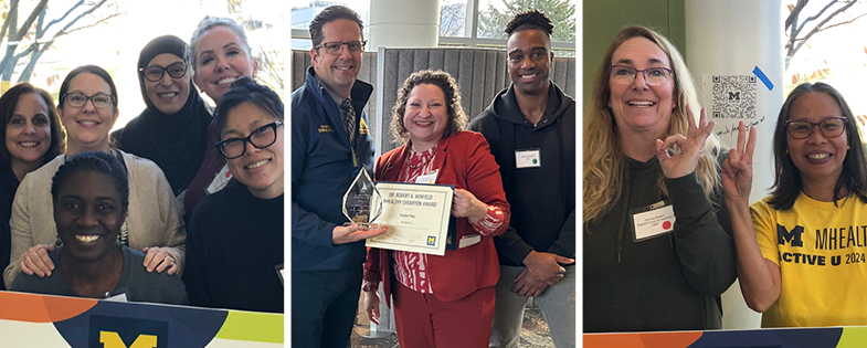 collage of three photos featuring MHealthy Champions