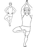 Illustration of a person performing a single leg balance