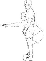 Illustration of mad performing a squat
