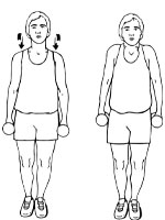 Illustration of person performing a shoulder shrug