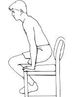 Illustration of person performing a sitting press up