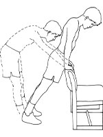 Illustration of person performing a shoulder felxion