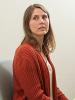Photo of woman looking over her shoulder