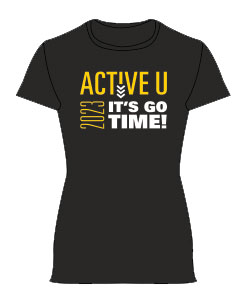 black ladies fit Active U T-shirt