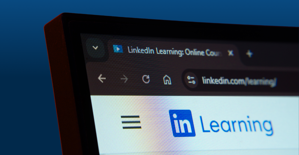 LinkedIn Learning website on a computer screen