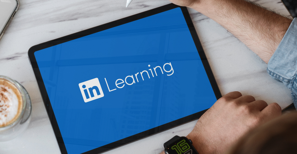 Close up of LinkedIn Learning screen on an iPad