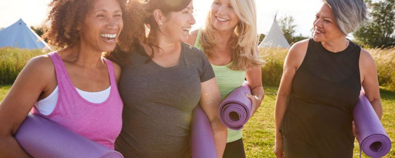 women smiling