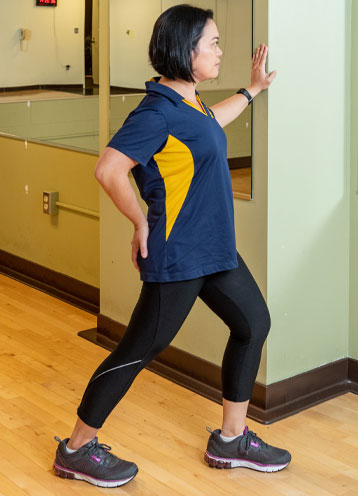 woman showing hip flexor