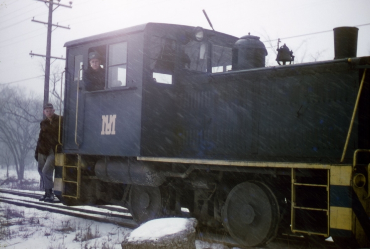 Russell Hurst driving the coal train