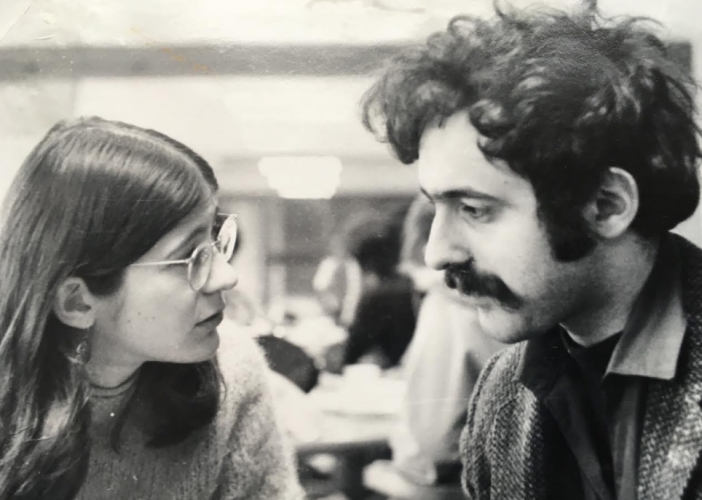 Ellen and Robert Meeropol looking at eachother 