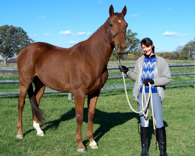 Julie Nelson with one of her horses