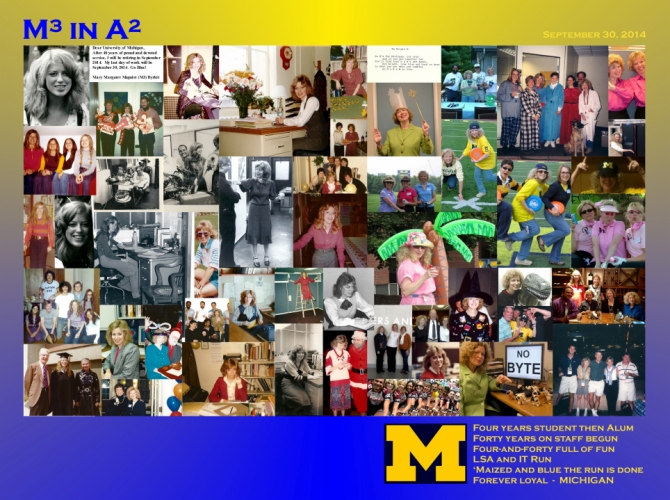 Margaret Maguire Byrkit 44 years at Michigan shown in collage