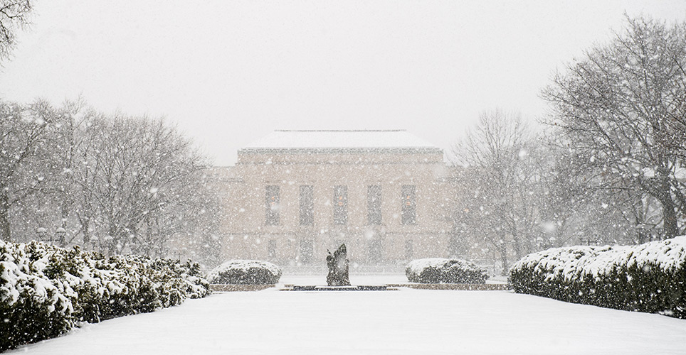 snow on ingalls mall