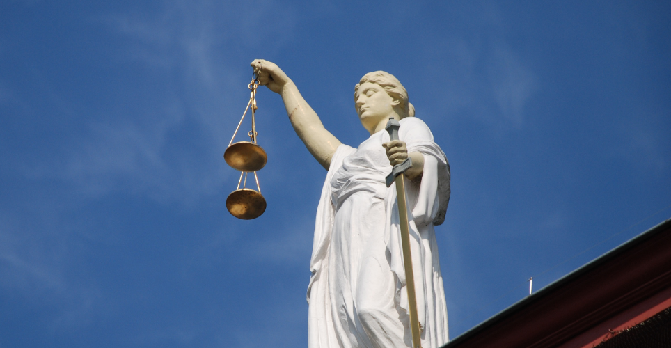 Lady Justice holding scales of justice