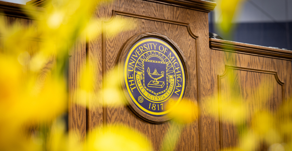 University of Michigan sign